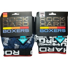 Rock Hard Desenli Erkek Boxer 2'li Paket