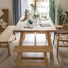 Ahşap Doğal Kütük Yemek / Toplantı / Çalışma Masası