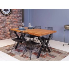 Ahşap Doğal Kütük Yemek / Toplantı / Çalışma Masası