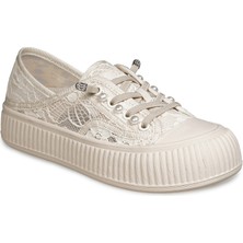 Zeytuk Krem Sneakers Tekstil Kadın Ayakkabı
