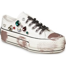 Zeytuk Beyaz Sneakers Tekstil Kadın Ayakkabı