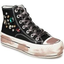 Zeytuk Siyah Sneakers Bot Tekstil Kadın Ayakkabı