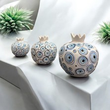 Handmade Çini Dekoratif Nazar Desen Nar Set Tasarım Çini