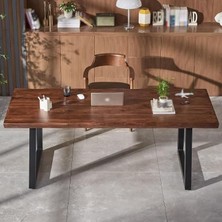 Ahşap Doğal Kütük Yemek / Toplantı / Çalışma Masası