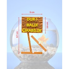 Sezen Akvaryum Dekoru - Dur Balık Çıkabilir (Ahşap Desenli)