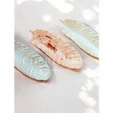 Uzun Kuş Tüyü Dekoratif Obje | Sunum Tabak | Beyaz