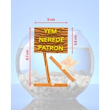 Sezen Akvaryum Dekoru - Yem Nerede Patron (Ahşap Desenli)