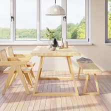 Ahşap Doğal Kütük Yemek / Toplantı / Çalışma Masası