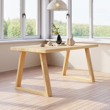 Ahşap Doğal Kütük Yemek / Toplantı / Çalışma Masası