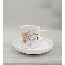 Anneler Günü Kişiye Özel Tasarımlı Fincan &kadın Cüzdanı Hediye Kutusu