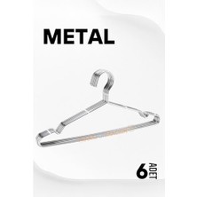 Metal Elbise Askısı Ekonomik 6 Adet Askı Seti