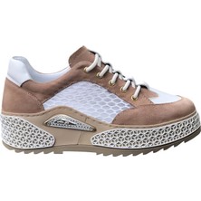 Nude Süet&beyaz File Sneaker