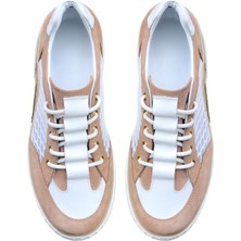 Nude Süet&beyaz File Sneaker