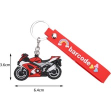 Theseul 3D Silikon Kauçuk Motosiklet Anahtarlık 5 Renk Seçeneği ile