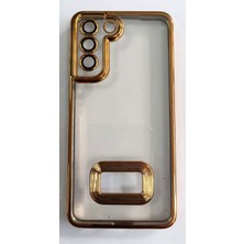 Belirtilmemiş Samsung Galaxy S21 Fe Uyumlu Yumuşak Şeffaf Lazer Kenarlı Kılıf