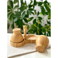 Home Bambu Tutmalı Tuzluk 2li Şık Bohem Tasarım