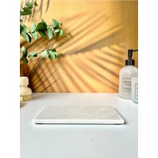 Yağdanlık Altı Mermer Sunumluk Beyaz 20X10 Boyut Kaymaz Alt Tabaka