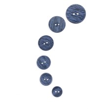 Karan Tuhafiye Ahşap Görünümlü Plastik Düğme / Lacivert / 02732 /