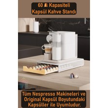 Kapsül Kahve Standı Nespresso Original Kapsül Ebatları Uyumlu Kahve Organizer ( Beyaz )