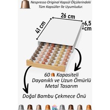 Kapsül Kahve Standı Nespresso Original Kapsül Ebatları Uyumlu Kahve Organizer ( Beyaz )