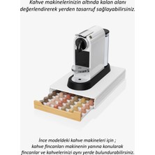 Kapsül Kahve Standı Nespresso Original Kapsül Ebatları Uyumlu Kahve Organizer ( Beyaz )