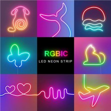 Hightek Neon Rgb LED - Mobil Kontrol - App - Full Renk - Orjinal - 5 Metre