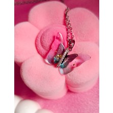 Çelik Kelebek Kolye