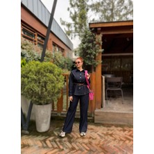 Denim Kemerli Alt Üst Takım