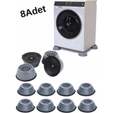 Farchel 8 Adet Beyaz Eşya Ayağı Altlığı Çamaşır Bulaşık Makinası Buzdolabı Yükseltici ve Titreşim Önleyici