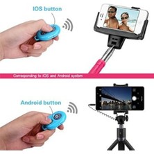 Uzaktan Kumanda Selfie Fotoğraf Ünitesi, Bluetoothlu Selfie Fotoğraf ve Video Çekme, Tripod Uzaktan Kayıt Kumandası