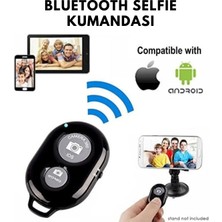Uzaktan Kumanda Selfie Fotoğraf Ünitesi, Bluetoothlu Selfie Fotoğraf ve Video Çekme, Tripod Uzaktan Kayıt Kumandası