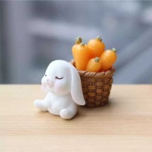 Tavşan 3 Parça Teraryum Obje Minyatür Obje Teraryum Süsleri Saksı Süsü