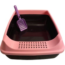 Elekli Açık Kedi Tuvalet Seti -  9 Parça   **pembe