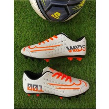 Sprit 001 Erkek Çocuk Krampon Futbol Ayakkabısı Beyaz - Oranj