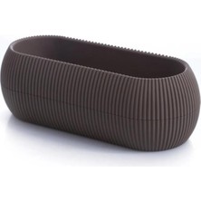 Omnipazar KRS-371 Dekoratif Plastik Mercan Uzun Saksı 0.55 Litre No 1