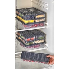 5'lı Set Buzdolabı ve Mikrodalga Saklama Kabı - Buzdolabı Organizeri 1X2500ML, 1X1000ML, 3X250ML