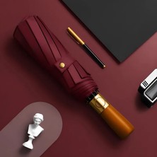 bliss umbrella Ahşap Saplı 12 Telli Şemsiye Su Geçirmez