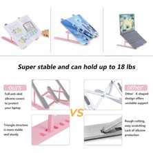 7 Kademeli Kaymaz, Hafif ve Taşınabilir Leptop Standı Ayarlanabilir Ergonomik Laptop Standı