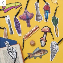 If Eclectionery Flat Kalemli Kitap Ayracı -Tüy
