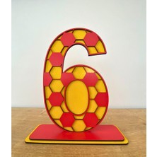 6 Yaş Doğum Günü Masa Dekoru-2 (Galatasaray Temalı Sarı-Kırmızı)