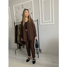 Kadın Düğmeli Ikili Takım