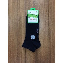 Erkek  Bambu 6'lı Dikişsiz Patik Çorap Siyah