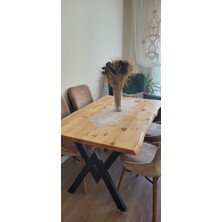Ahşap Doğal Kütük Yemek / Toplantı / Çalışma Masası