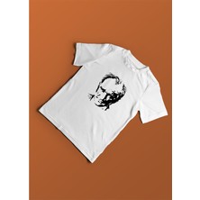 Kız Çocuk Atatürk Baskılı Pamuklu Bisiklet Yaka Kısa Kollu T-Shirt