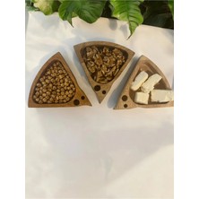 Yat Design & Crafts Doğal Premium Ahşap Yüksek Kalite Sunum Servis Tabağı Çerezlik 1 Adet Dilimi