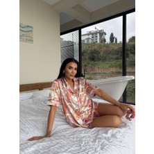 Coccolarsı Stagione Estiva Saten Kısa Pijama Takımı