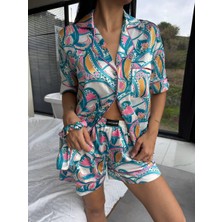 Coccolarsı Stagione Estiva Saten Kısa Pijama Takımı