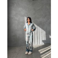 Coccolarsı Corso D'acqua Saten Üçlü Pijama Takımı