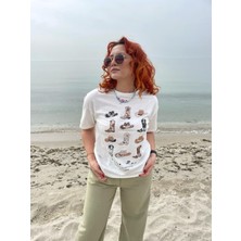 Kovboy Desenli Oversize Tshirt