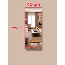 Çerçevesiz Cam Ayna Duvar Hol Boy Banyo Ayna 125 x 40  cm